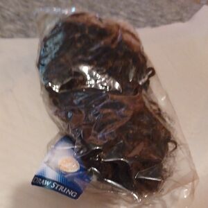 Drawstring Curly Hair Extension - Brown  Add It Your Hair Its A Ponytail